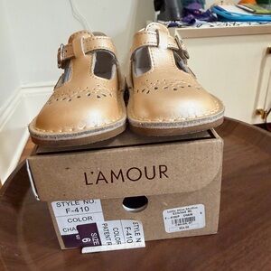 L'Amour Champagne Mary Jane Shoes Toddler Size 6